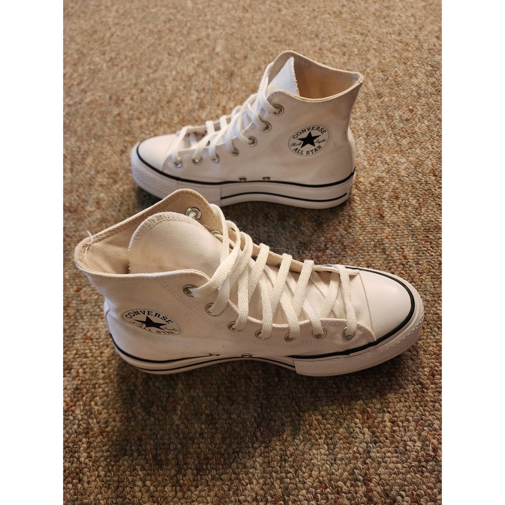 Converse Chuck Taylor All Star Lift Platform Canvas White High Top W8 - Picture 3 of 9
